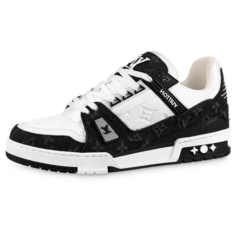 lv sneakers black and white